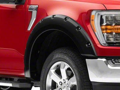 Bushwacker Pocket Style Fender Flares; Front and Rear; Matte Black (21-25 F-150, Excluding Raptor)
