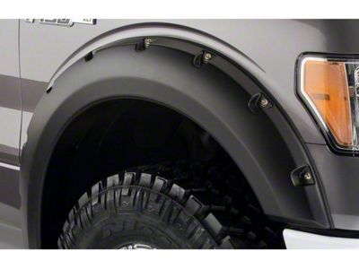 Bushwacker Pocket Style Fender Flares; Front; Matte Black (04-08 F-150)