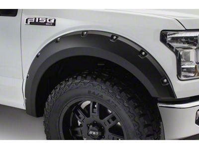 Bushwacker Pocket Style Fender Flares; Front; Matte Black (15-17 F-150, Excluding Raptor)