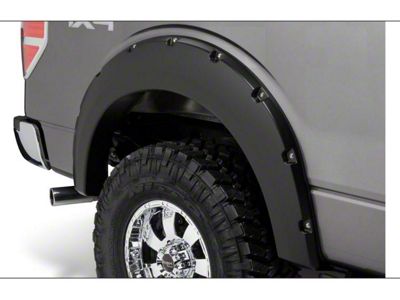 Bushwacker Pocket Style Fender Flares; Rear; Matte Black (09-14 F-150, Excluding Raptor)