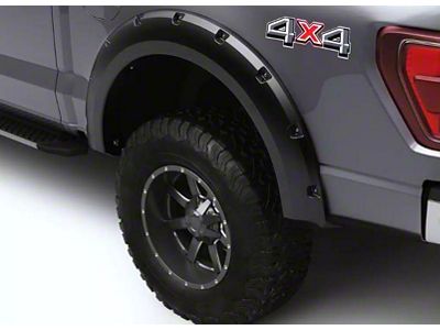 Bushwacker Forge Style Fender Flares; Front and Rear; Textured Black (99-07 F-250 Super Duty)