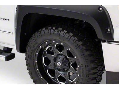 Bushwacker Pocket Style Fender Flares; Front; Matte Black (17-22 F-350 Super Duty)