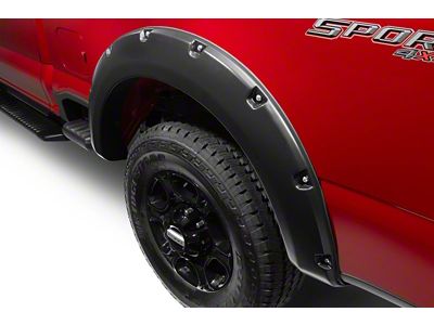 Bushwacker Pocket Style Fender Flares; Rear; Matte Black (23-25 F-350 Super Duty SRW)