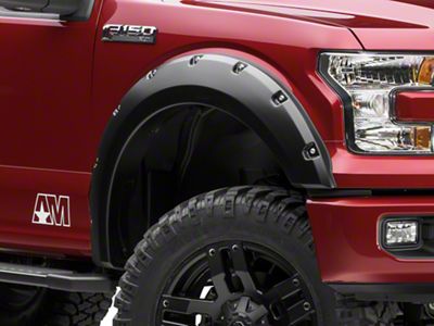 Bushwacker Pocket Style Fender Flares; Matte Black (15-17 F-150, Excluding Raptor)