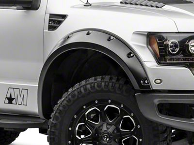 Bushwacker Pocket Style Fender Flares; Matte Black (10-14 F-150 Raptor)