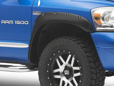 Bushwacker Pocket Style Fender Flares; Front and Rear; Matte Black (06-08 RAM 1500 w/ 8-Foot Box)