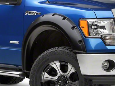 Bushwacker 2.38-Inch Pocket Style Fender Flares; Matte Black (09-14 F-150 Styleside, Excluding Raptor)