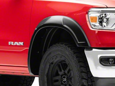 Bushwacker DRT Style Fender Flares; Front and Rear; Matte Black (19-24 RAM 1500, Excluding Rebel & TRX)