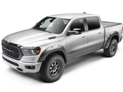 Bushwacker Forge Style Fender Flares; Front and Rear; Textured Black (09-18 RAM 1500, Excluding Express, Rebel & Sport)