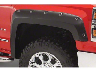 Bushwacker Pocket Style Fender Flares; Front; Matte Black (19-24 RAM 1500, Excluding Rebel & TRX)