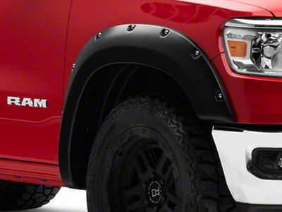 Bushwacker Pocket Style Fender Flares; Matte Black (19-24 RAM 1500, Excluding Rebel & TRX)