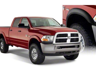 Bushwacker Extend-A-Fender Flares; Front and Rear; Matte Black (10-18 RAM 2500)