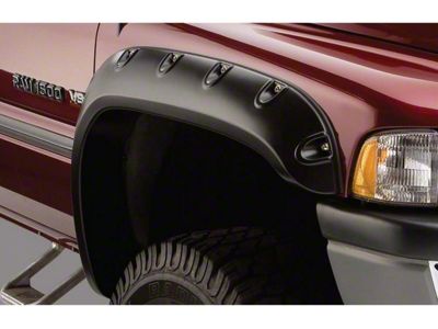 Bushwacker Pocket Style Fender Flares; Front; Matte Black (03-09 RAM 2500)