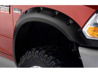 Bushwacker Pocket Style Fender Flares; Front; Matte Black (10-18 RAM 2500)