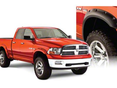 Bushwacker Pocket Style Fender Flares; Front and Rear; Matte Black (06-09 RAM 2500 w/ 8-Foot Box)