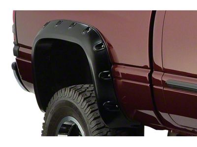 Bushwacker Pocket Style Fender Flares; Rear; Matte Black (06-09 RAM 2500 w/ 8-Foot Box)