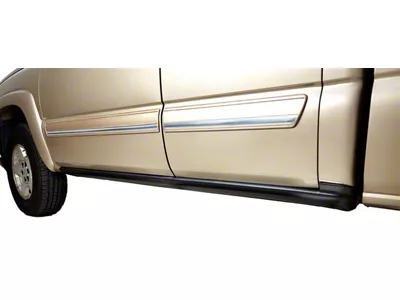 Bushwacker Trail Armor Rocker Panels; Matte Black (07-13 Sierra 1500 Extended Cab)