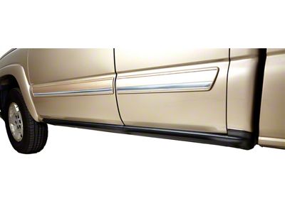 Bushwacker Trail Armor Rocker Panels; Matte Black (07-14 Sierra 2500 HD Extended Cab)