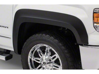 Bushwacker Extend-A-Fender Flares; Front; Matte Black (19-23 Sierra 1500)