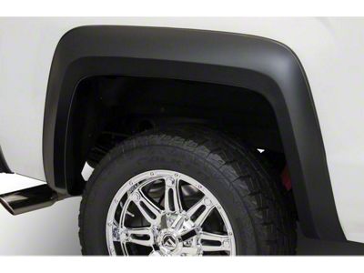 Bushwacker Extend-A-Fender Flares; Rear; Matte Black (19-23 Sierra 1500)