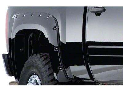 Bushwacker Pocket Style Fender Flares; Rear; Matte Black (99-06 Sierra 1500 Fleetside w/ 6.50-Foot Standard & 8-Foot Long Box)