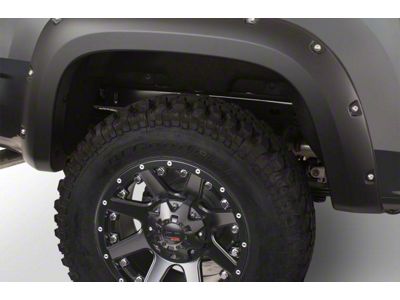 Bushwacker Pocket Style Fender Flares; Rear; Matte Black (19-25 Sierra 1500 w/ 5.80-Foot Short Box)