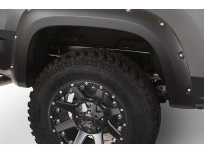 Bushwacker Pocket Style Fender Flares; Rear; Matte Black (19-24 Sierra 1500 w/ 5.80-Foot Short Box)