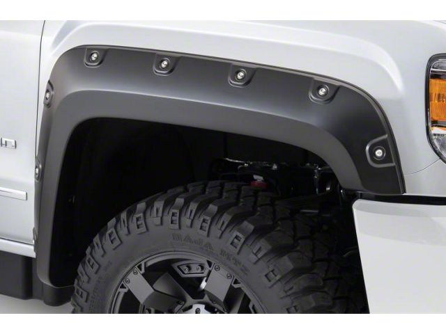 Bushwacker Boss Pocket Style Fender Flares; Front and Rear; Matte Black (15-19 Sierra 2500 HD)