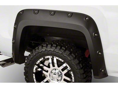 Bushwacker Boss Pocket Style Fender Flares; Rear; Matte Black (07-14 Sierra 2500 HD)