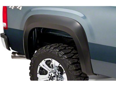 Bushwacker Extend-A-Fender Flares; Rear; Matte Black (07-14 Sierra 2500 HD)