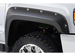 Bushwacker Pocket Style Fender Flares; Front and Rear; Matte Black (15-19 Sierra 2500 HD)