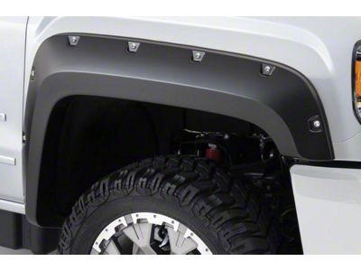 Bushwacker Pocket Style Fender Flares; Front and Rear; Matte Black (15-19 Sierra 2500 HD)