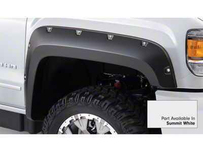 Bushwacker Pocket Style Fender Flares; Onyx Black (22-25 Sierra 2500 HD)