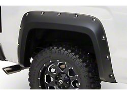 Bushwacker Pocket Style Fender Flares; Rear; Matte Black (15-19 Sierra 2500 HD)