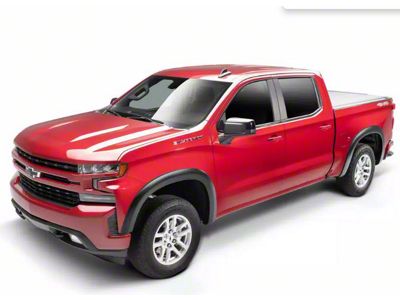 Bushwacker Extend-A-Fender Flares; Front and Rear; Matte Black (19-25 Silverado 1500, Excluding ZR2)