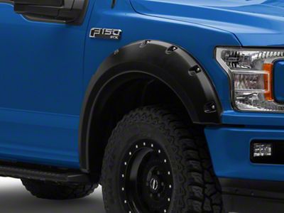 Bushwacker Max Coverage Pocket Style Fender Flares; Front and Rear; Matte Black (14-18 Silverado w/ 6.50-Foot Standard & 8-Foot Long Box)