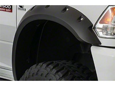 Bushwacker Max Coverage Pocket Style Flares; Front; Matte Black (14-18 Silverado 1500)