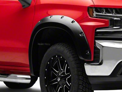 Bushwacker Pocket Style Fender Flares; Matte Black (19-21 Silverado 1500; 2022 Silverado 1500 LTD)