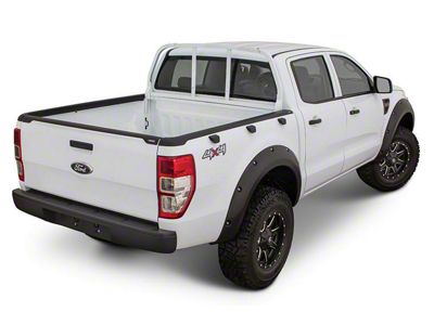 Bushwacker Smoothback Ultimate BedRail Cap with Stake Pocket Holes; Matte Black (99-06 Silverado 1500 Fleetside w/ 6.50-Foot Standard Box)