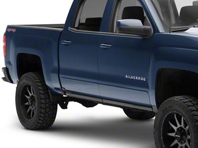 Bushwacker Trail Armor Rocker Panels; Matte Black (14-18 Silverado 1500 Crew Cab)