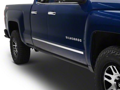 Bushwacker Trail Armor Rocker Panels; Matte Black (14-18 Silverado 1500 Double Cab)