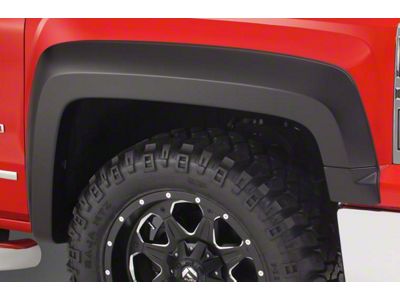 Bushwacker Extend-A-Fender Flares; Front; Matte Black (15-19 Silverado 2500 HD)