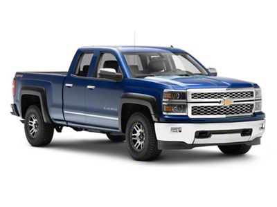 Bushwacker Extend-A-Fender Flares; Front and Rear; Matte Black (15-19 Silverado 2500 HD)