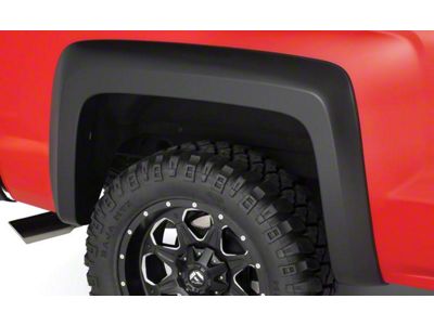 Bushwacker Extend-A-Fender Flares; Rear; Matte Black (15-19 Silverado 2500 HD)