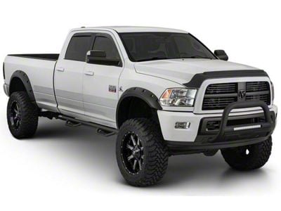 Bushwacker Max Coverage Pocket Style Fender Flares; Front and Rear; Matte Black (15-19 Silverado 2500 HD)