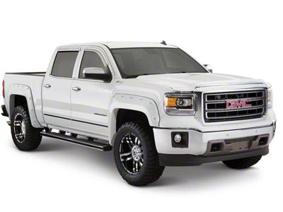 Bushwacker Pocket Style Fender Flares; Front and Rear; Graphite Metallic (17-19 Silverado 2500 HD)