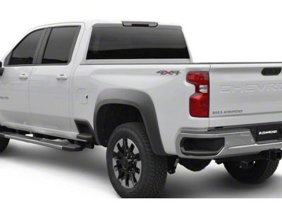 Bushwacker Extend-A-Fender Flares; Front and Rear; Matte Black (20-23 Silverado 3500 HD SRW)