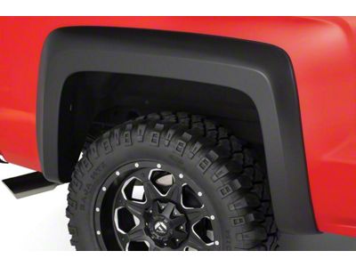 Bushwacker Extend-A-Fender Flares; Rear; Matte Black (07-14 Silverado 3500 HD SRW)