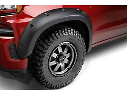 Bushwacker Forge Style Fender Flares; Front and Rear; Textured Black (07-14 Silverado 3500 HD SRW)