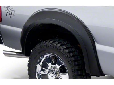 Bushwacker Extend-A-Fender Flares; Rear; Matte Black (17-22 F-250 Super Duty)